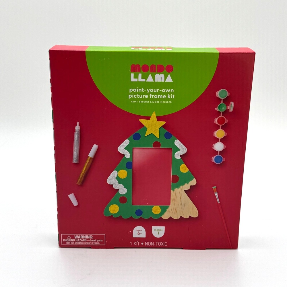 Mondo Llama Christmas Tree Picture Frame Craft Kit NEW